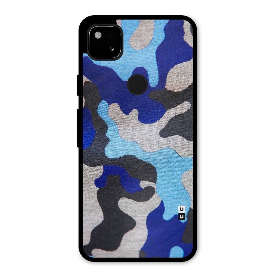 Rugged Camouflage Metal Back Case for Google Pixel 4a