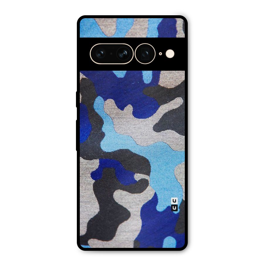 Rugged Camouflage Metal Back Case for Google Pixel 7 Pro