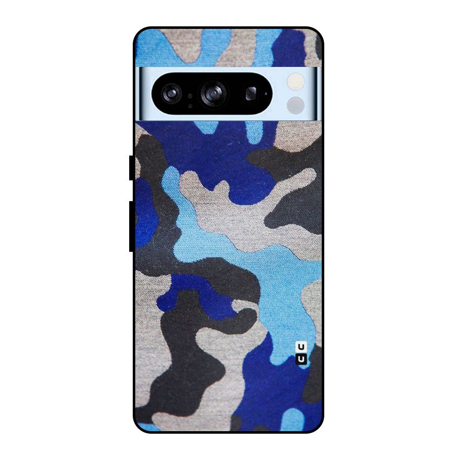 Rugged Camouflage Metal Back Case for Google Pixel 8 Pro