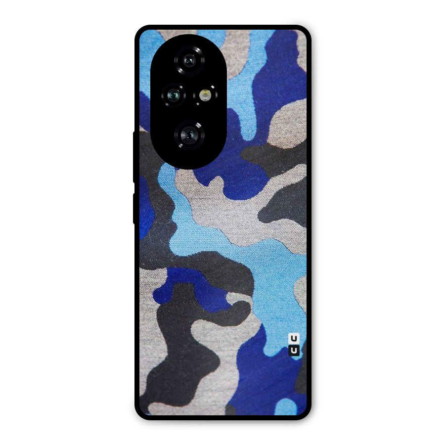 Rugged Camouflage Metal Back Case for Honor 200 Pro