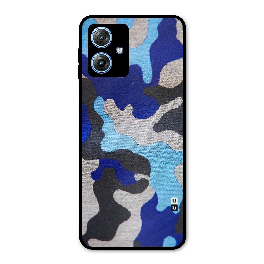 Rugged Camouflage Metal Back Case for Moto G54