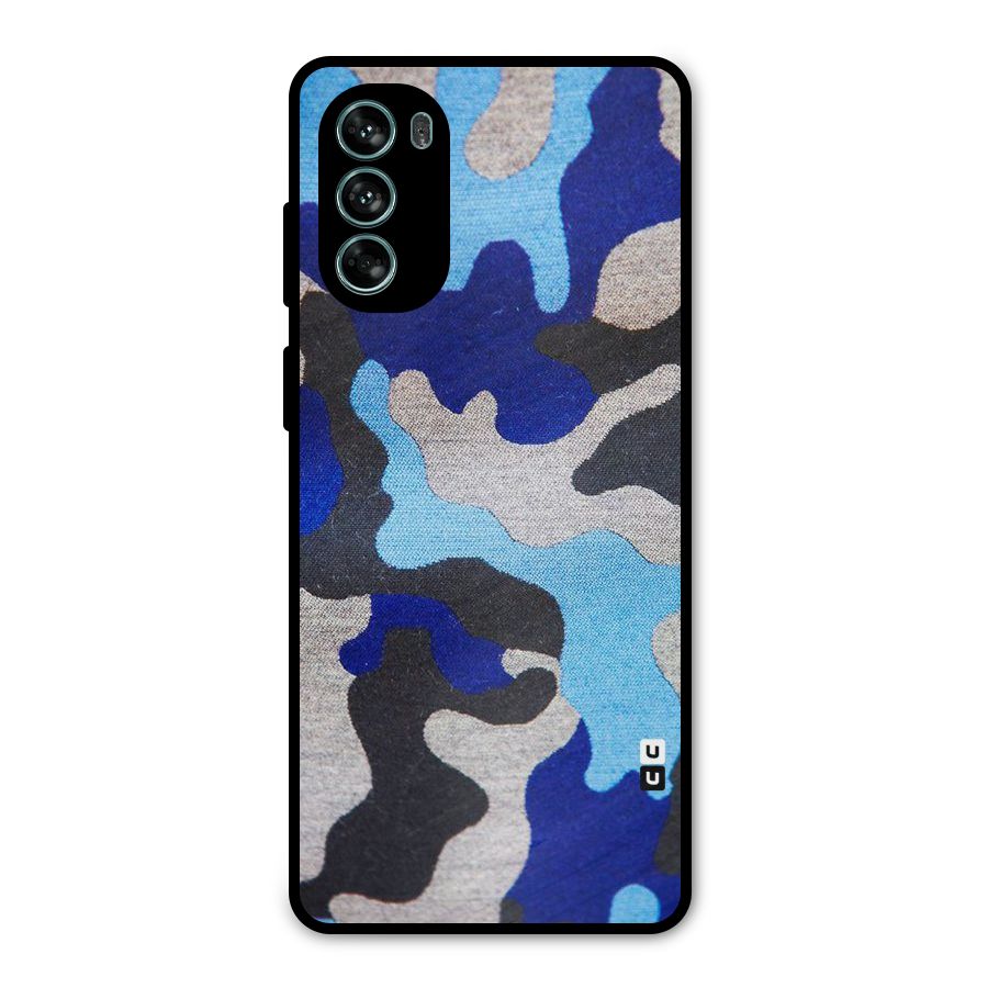 Rugged Camouflage Metal Back Case for Moto G62