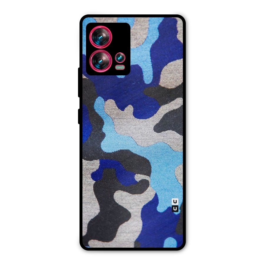 Rugged Camouflage Metal Back Case for Motorola Edge 30 Fusion