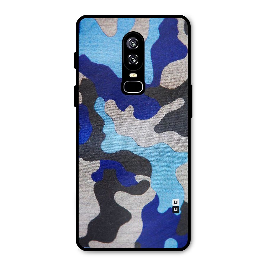 Rugged Camouflage Metal Back Case for OnePlus 6