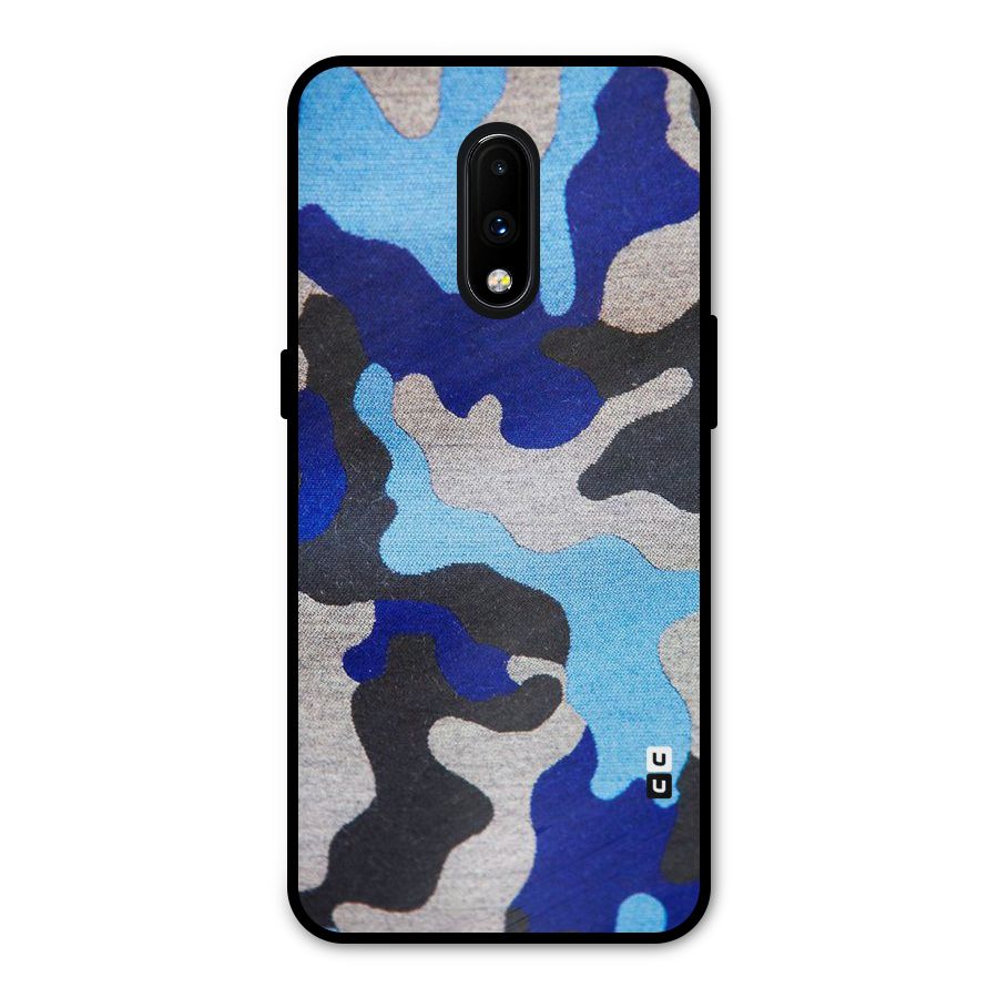 Rugged Camouflage Metal Back Case for OnePlus 7