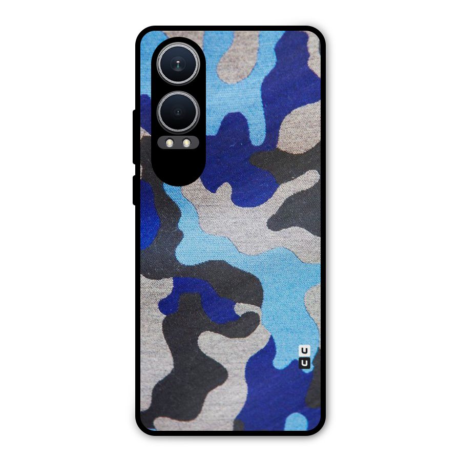 Rugged Camouflage Metal Back Case for OnePlus Nord CE4 Lite