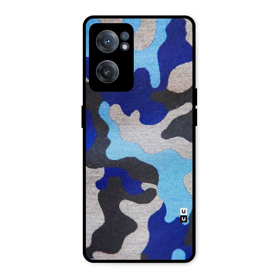 Rugged Camouflage Metal Back Case for OnePlus Nord CE 2 5G