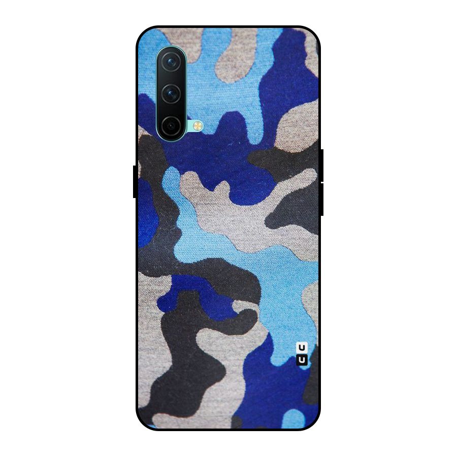 Rugged Camouflage Metal Back Case for OnePlus Nord CE 5G