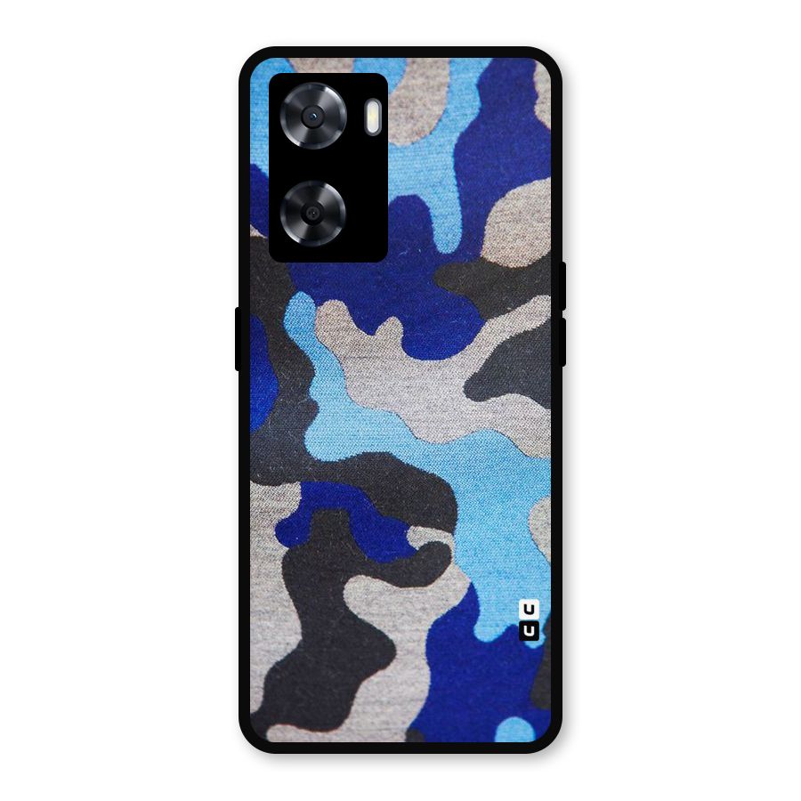 Rugged Camouflage Metal Back Case for Oppo A77