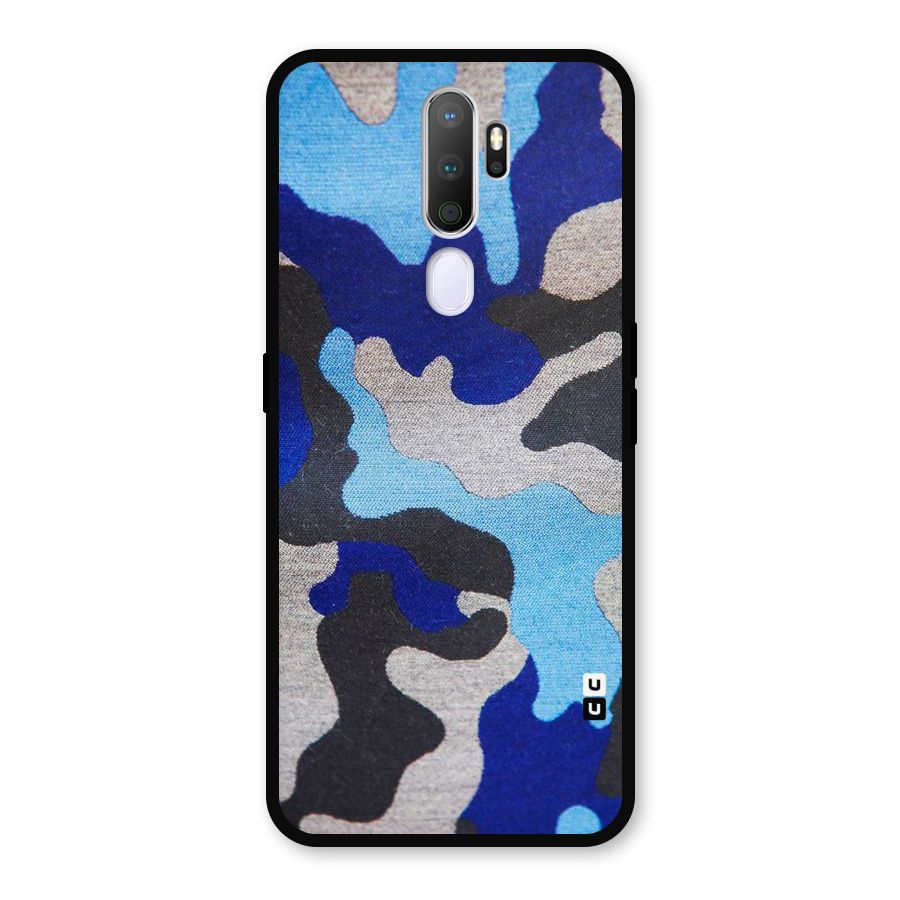 Rugged Camouflage Metal Back Case for Oppo A9 (2020)