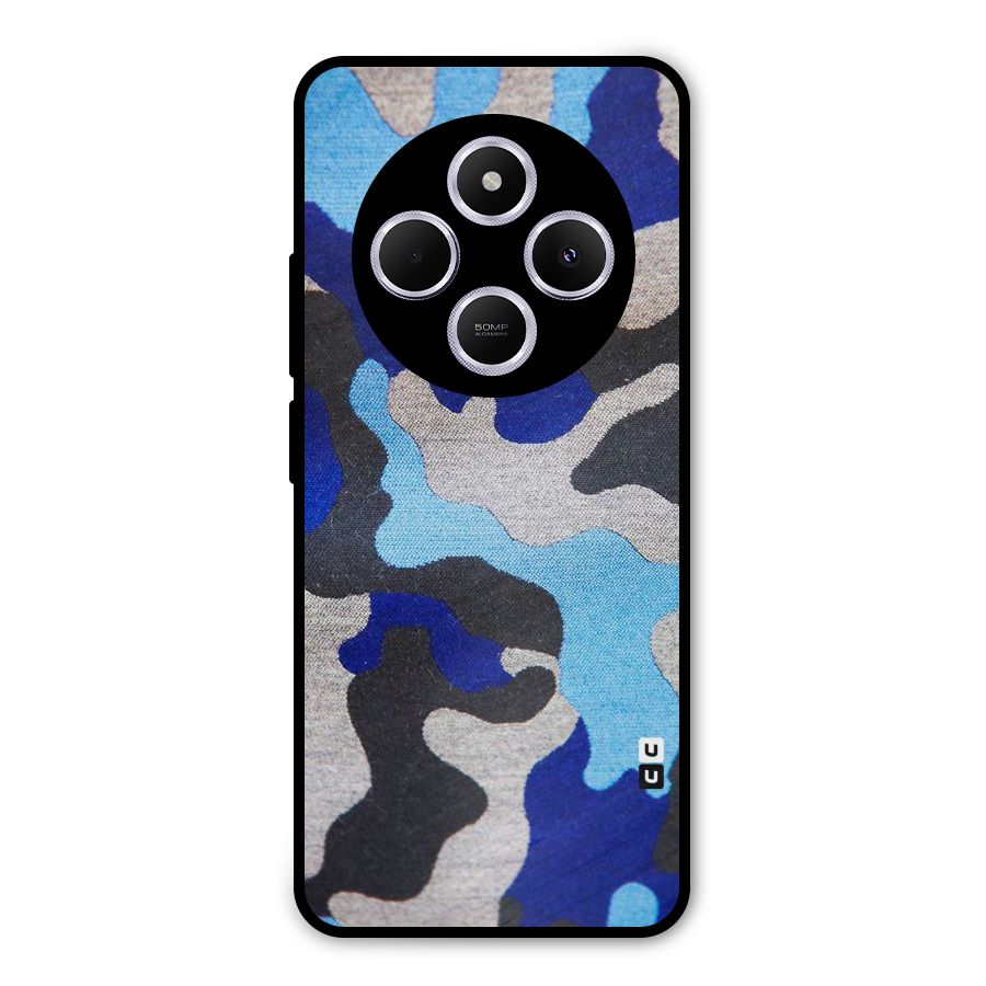 Rugged Camouflage Metal Back Case for Poco C75 5G