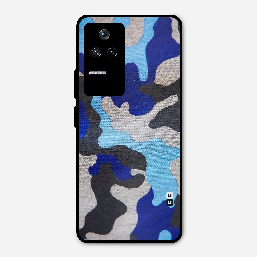 Rugged Camouflage Metal Back Case for Poco F4 5G