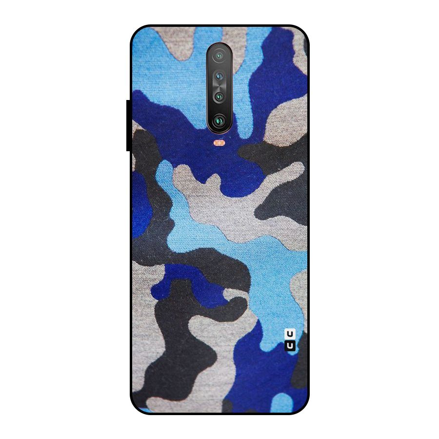 Rugged Camouflage Metal Back Case for Poco X2