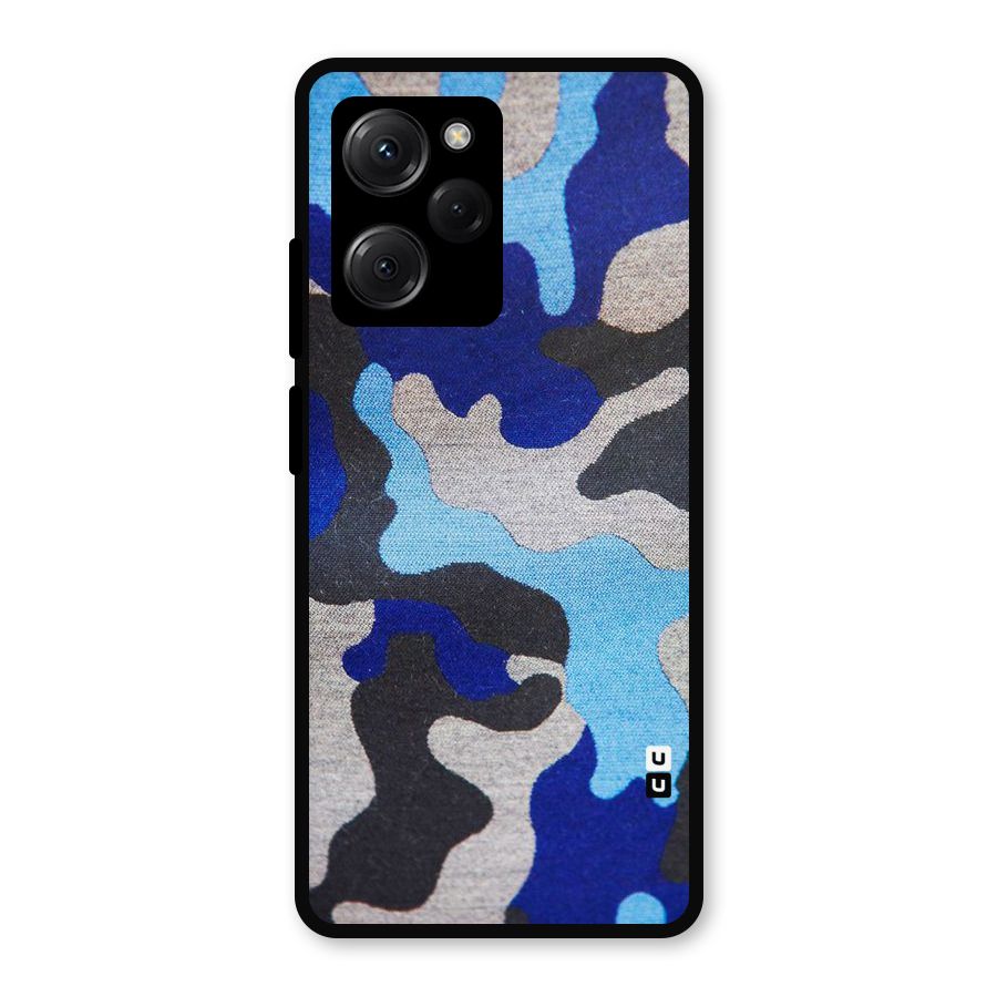 Rugged Camouflage Metal Back Case for Poco X5 Pro