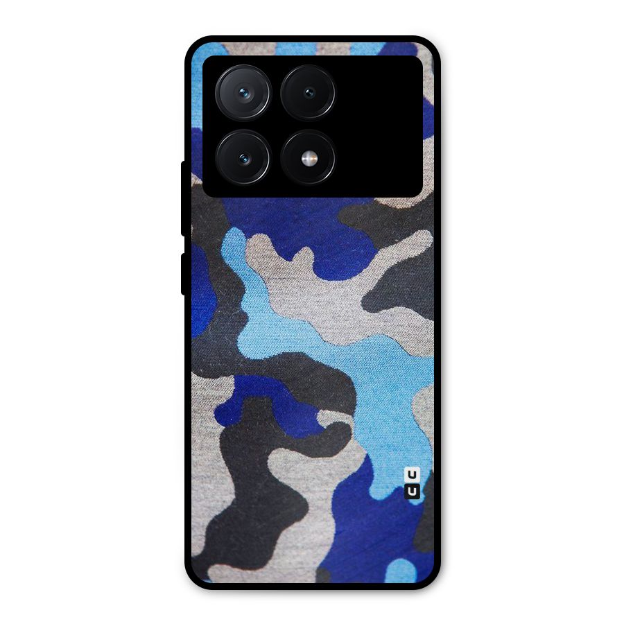 Rugged Camouflage Metal Back Case for Poco X6 Pro