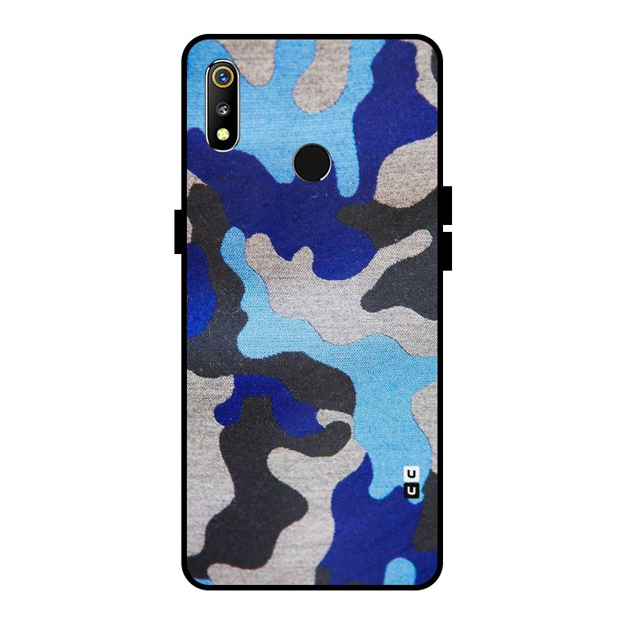 Rugged Camouflage Metal Back Case for Realme 3