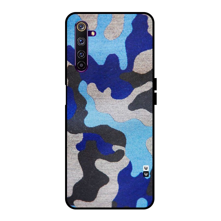 Rugged Camouflage Metal Back Case for Realme 6 Pro