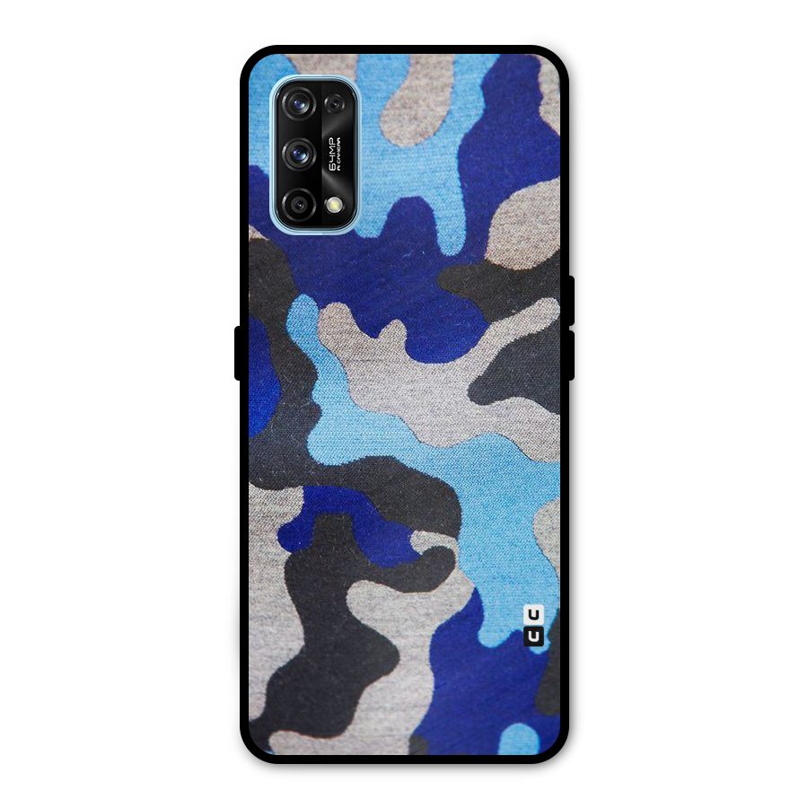 Rugged Camouflage Metal Back Case for Realme 7 Pro