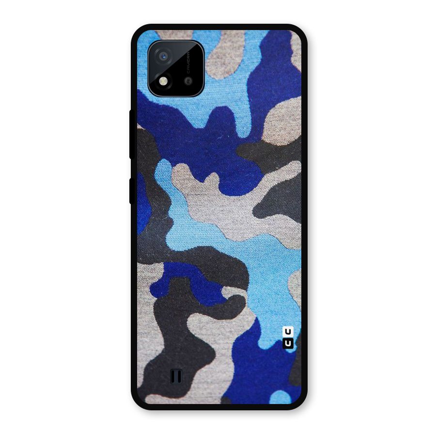 Rugged Camouflage Metal Back Case for Realme C11 2021