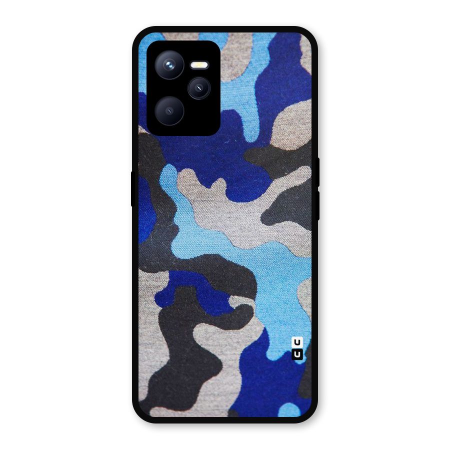 Rugged Camouflage Metal Back Case for Realme C35