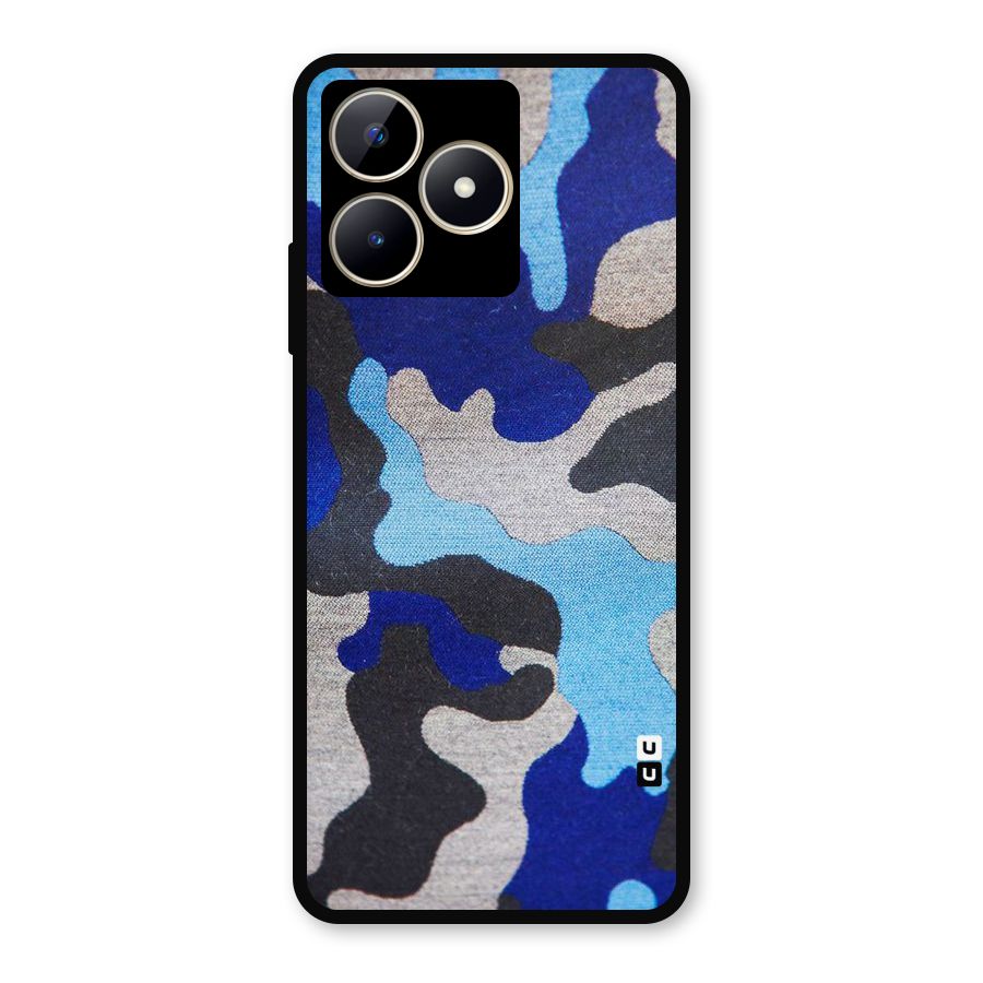 Rugged Camouflage Metal Back Case for Realme C53