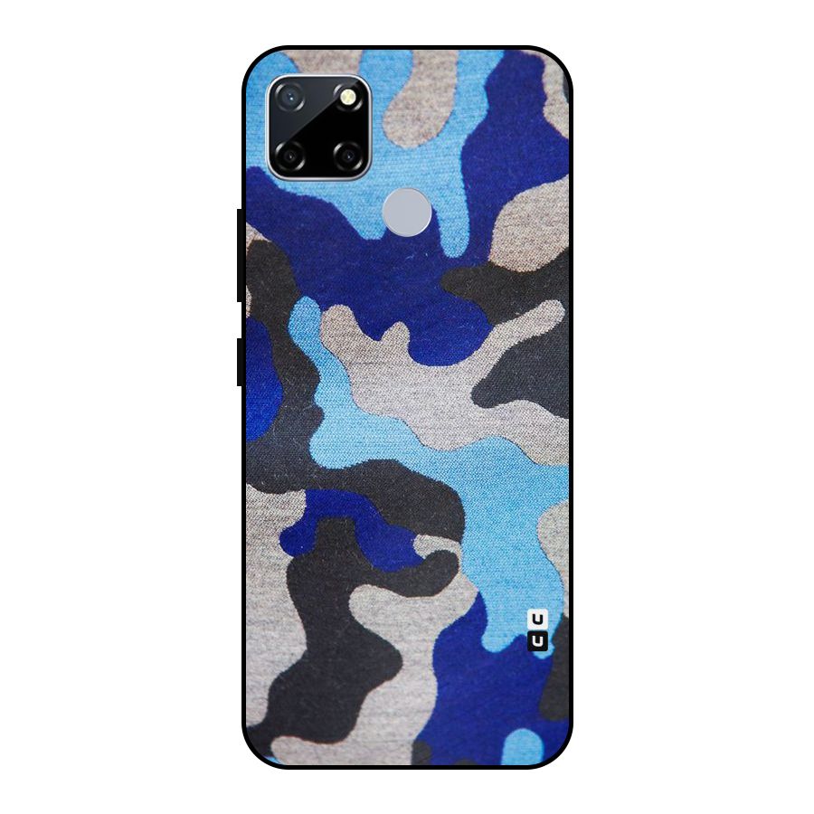 Rugged Camouflage Metal Back Case for Realme Narzo 20