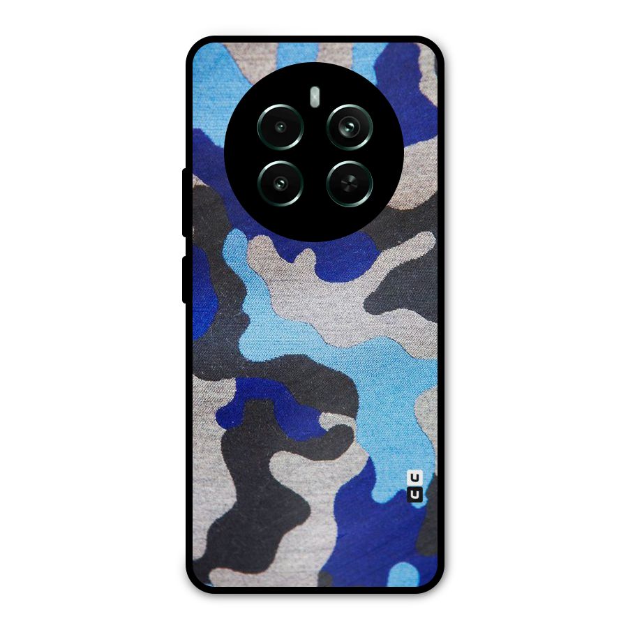 Rugged Camouflage Metal Back Case for Realme Narzo 70 Pro