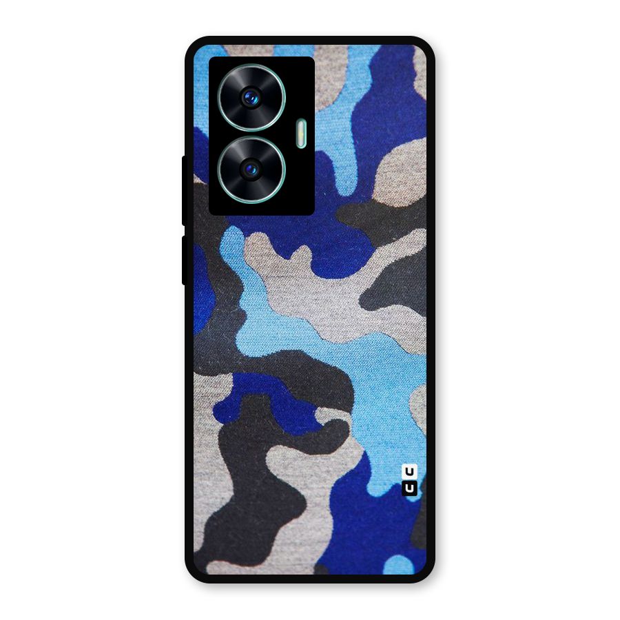 Rugged Camouflage Metal Back Case for Realme Narzo N55