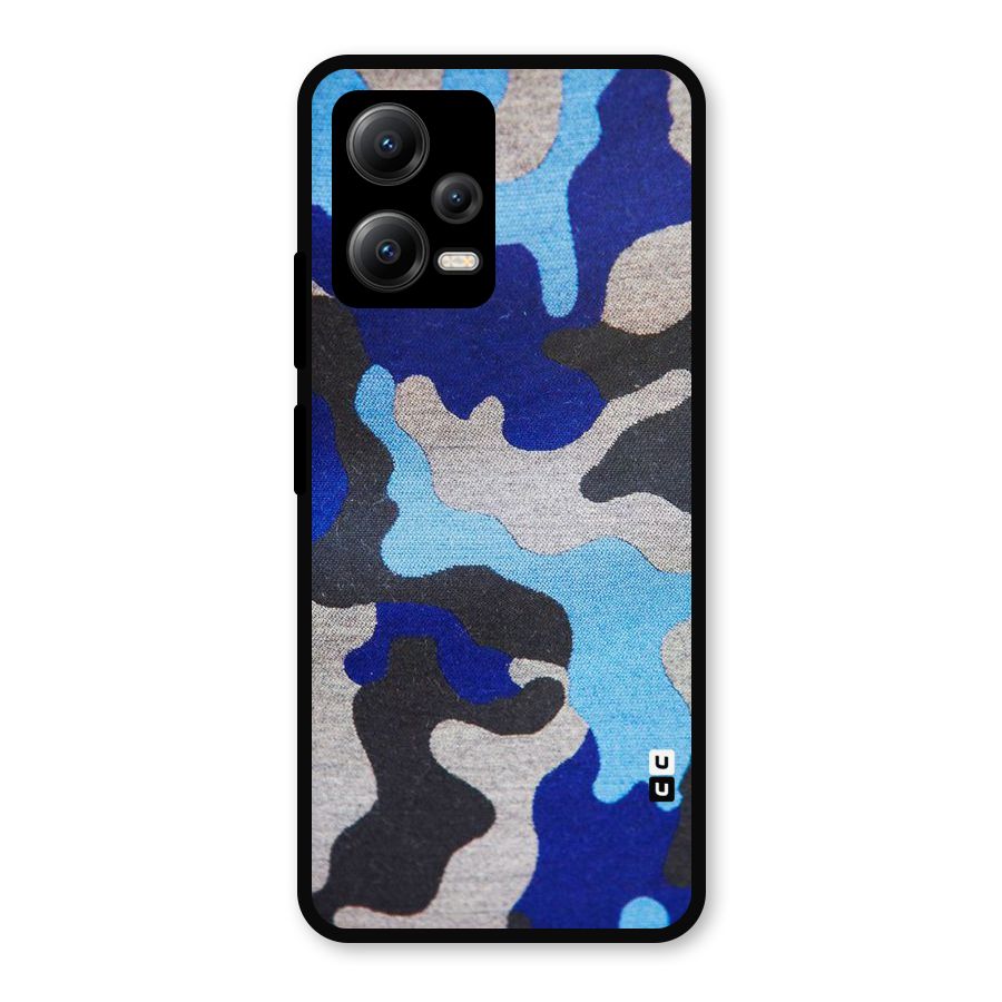 Rugged Camouflage Metal Back Case for Redmi Note 12 5G