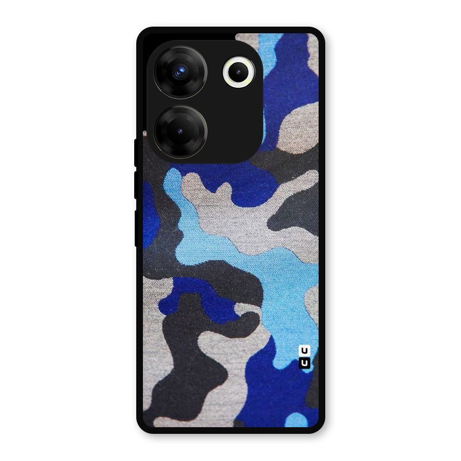 Rugged Camouflage Metal Back Case for Tecno Camon 20 Pro