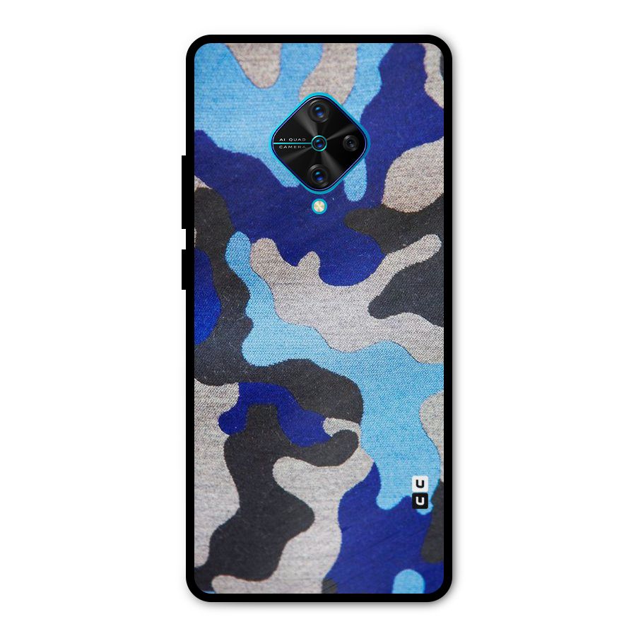 Rugged Camouflage Metal Back Case for Vivo S1 Pro