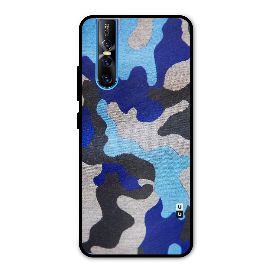 Rugged Camouflage Metal Back Case for Vivo V15 Pro