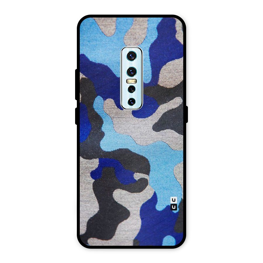 Rugged Camouflage Metal Back Case for Vivo V17 Pro