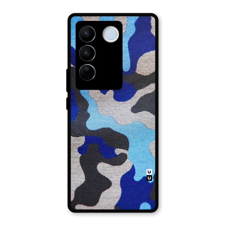 Rugged Camouflage Metal Back Case for Vivo V27
