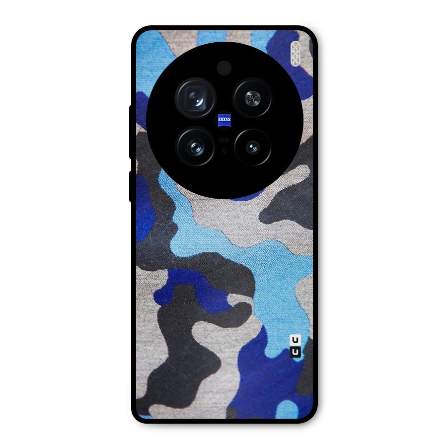 Rugged Camouflage Metal Back Case for Vivo X200 Pro