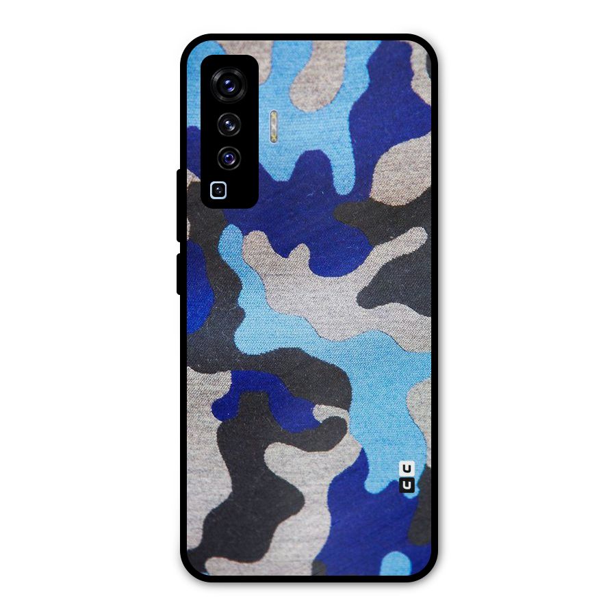 Rugged Camouflage Metal Back Case for Vivo X50