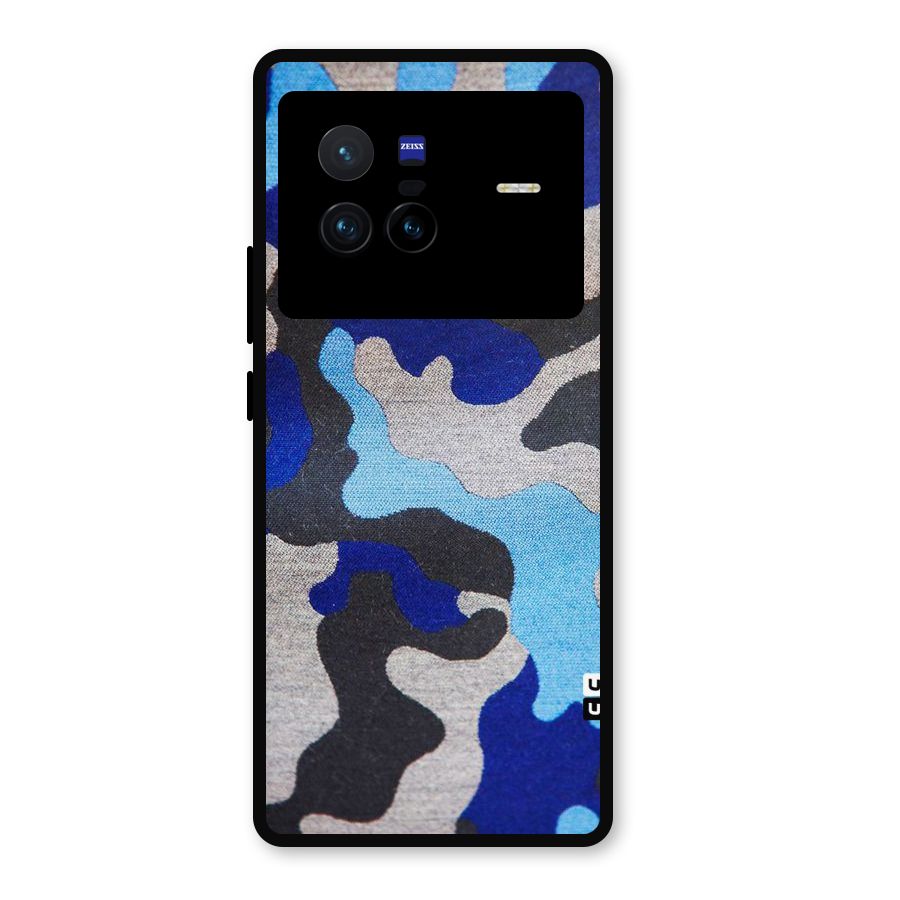 Rugged Camouflage Metal Back Case for Vivo X80