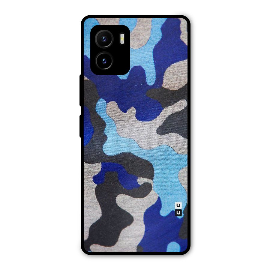Rugged Camouflage Metal Back Case for Vivo Y15s