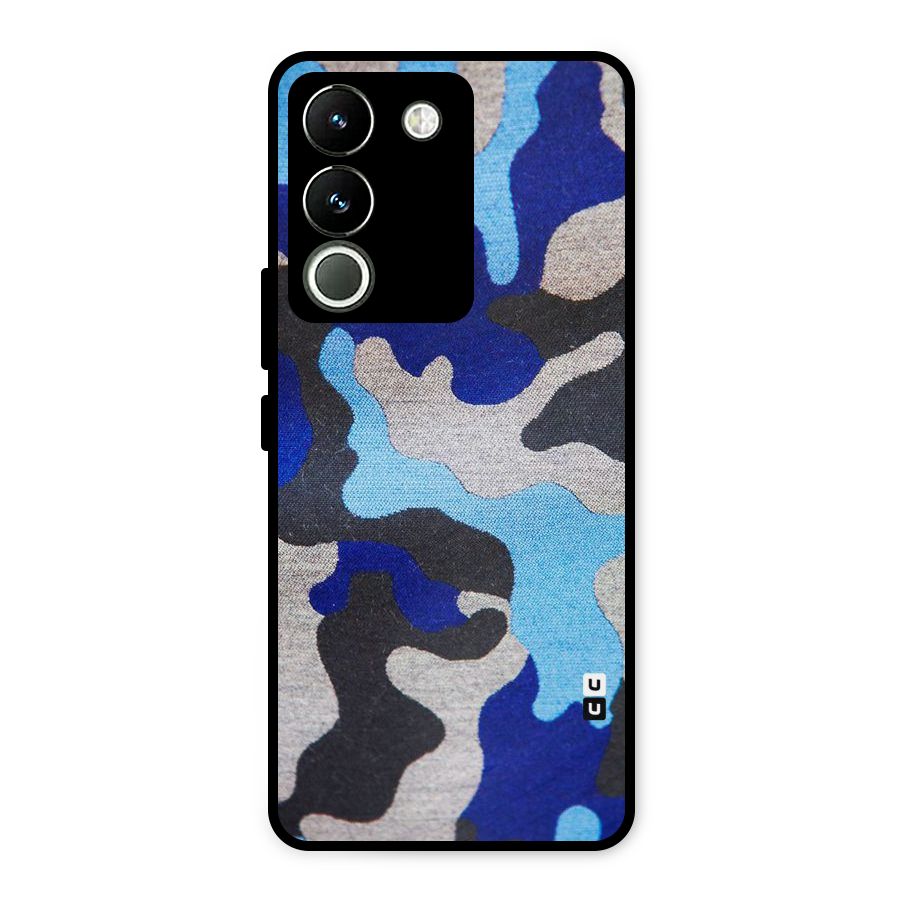 Rugged Camouflage Metal Back Case for Vivo Y200