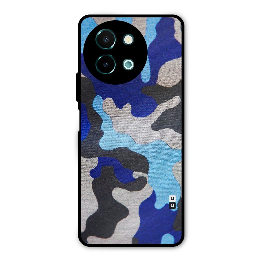 Rugged Camouflage Metal Back Case for Vivo Y58