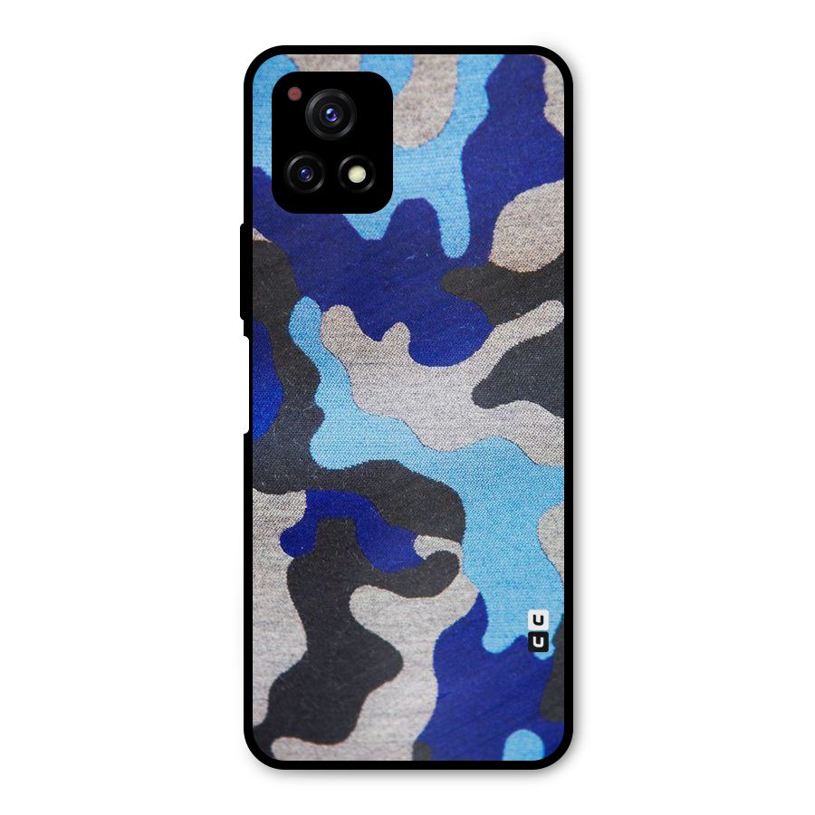 Rugged Camouflage Metal Back Case for Vivo Y72 5G