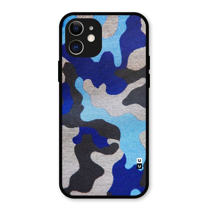 Rugged Camouflage Metal Back Case for iPhone 12