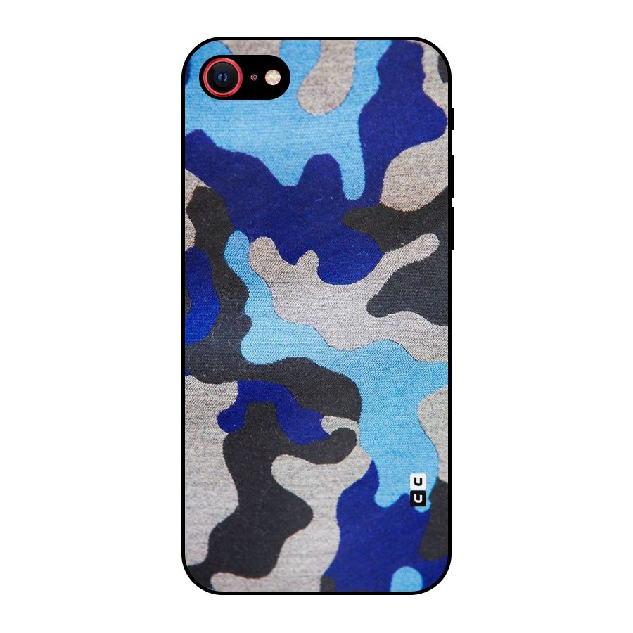 Rugged Camouflage Metal Back Case for iPhone 7