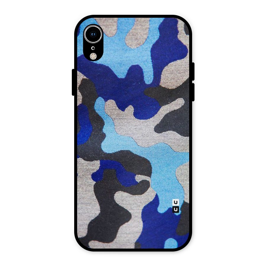 Rugged Camouflage Metal Back Case for iPhone XR