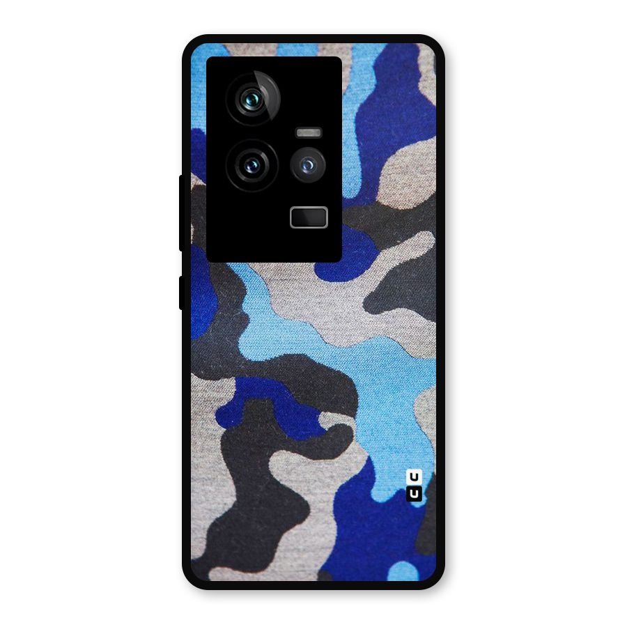 Rugged Camouflage Metal Back Case for iQOO 11 5G