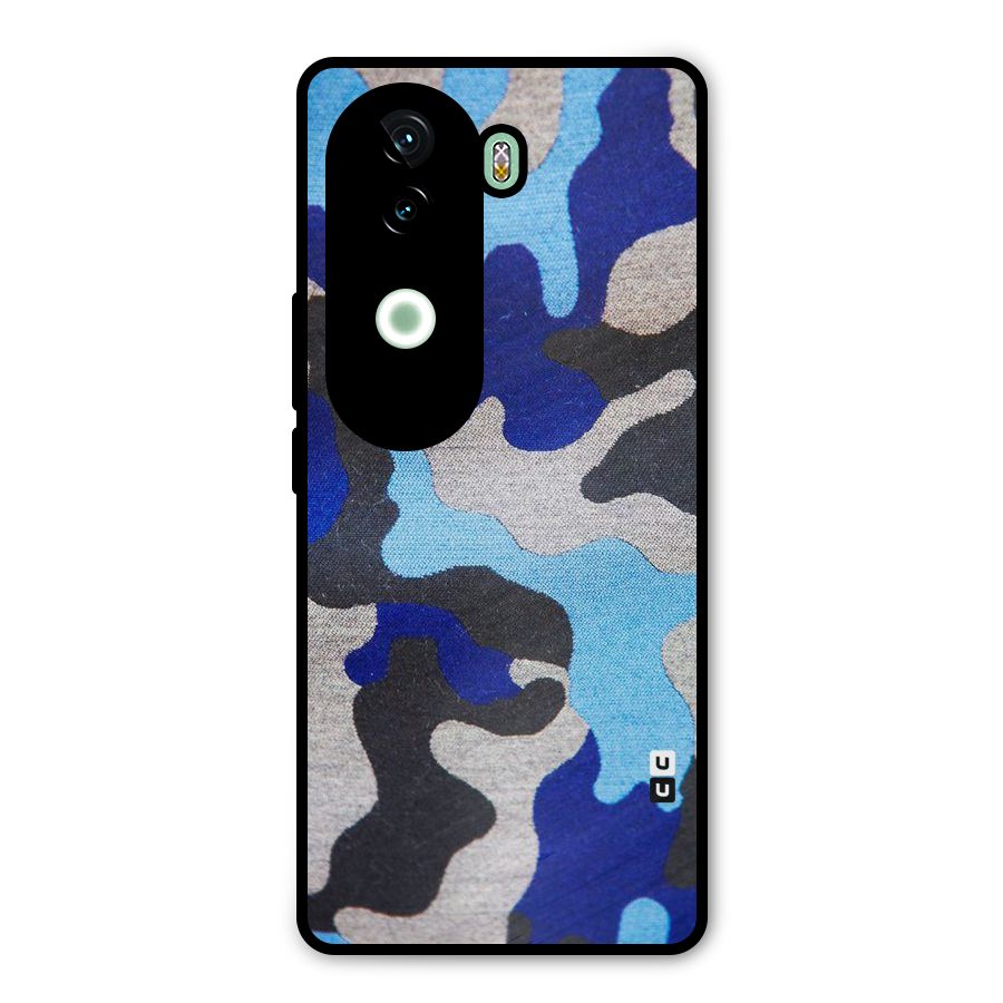 Rugged Camouflage Metal Back Case for iQOO Z9s