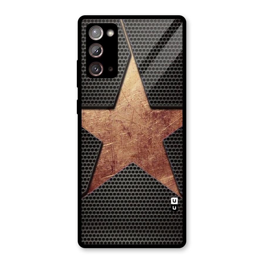 Rugged Gold Star Glass Back Case for Galaxy Note 20