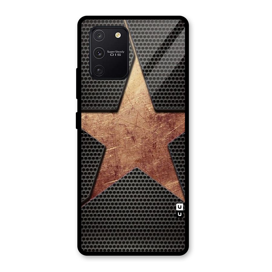 Rugged Gold Star Glass Back Case for Galaxy S10 Lite