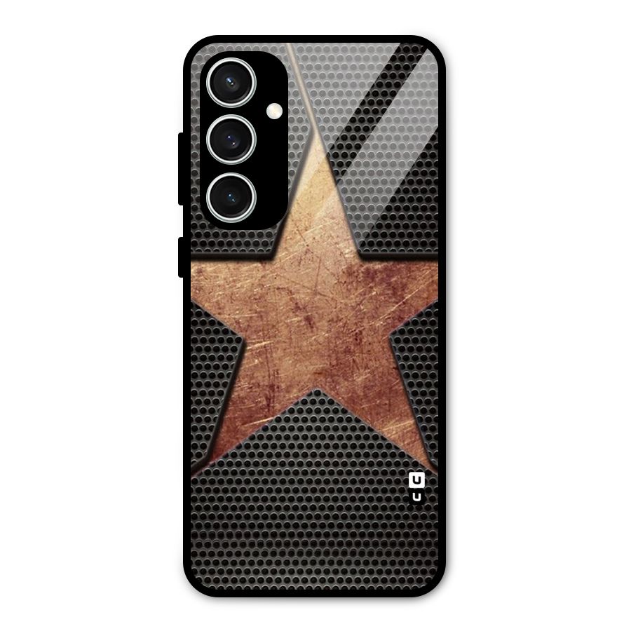 Rugged Gold Star Glass Back Case for Galaxy S23 FE