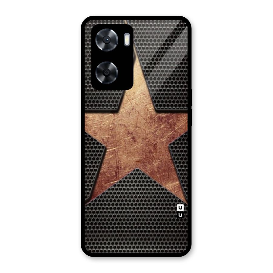 Rugged Gold Star Glass Back Case for OnePlus Nord N20 SE